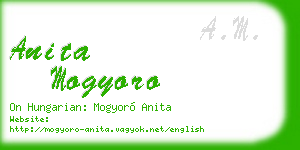 anita mogyoro business card