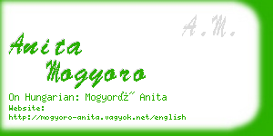 anita mogyoro business card